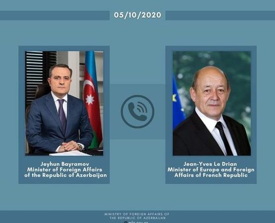 Azərbaycan və Fransa XİN başçıları arasında telefon danışığı olub