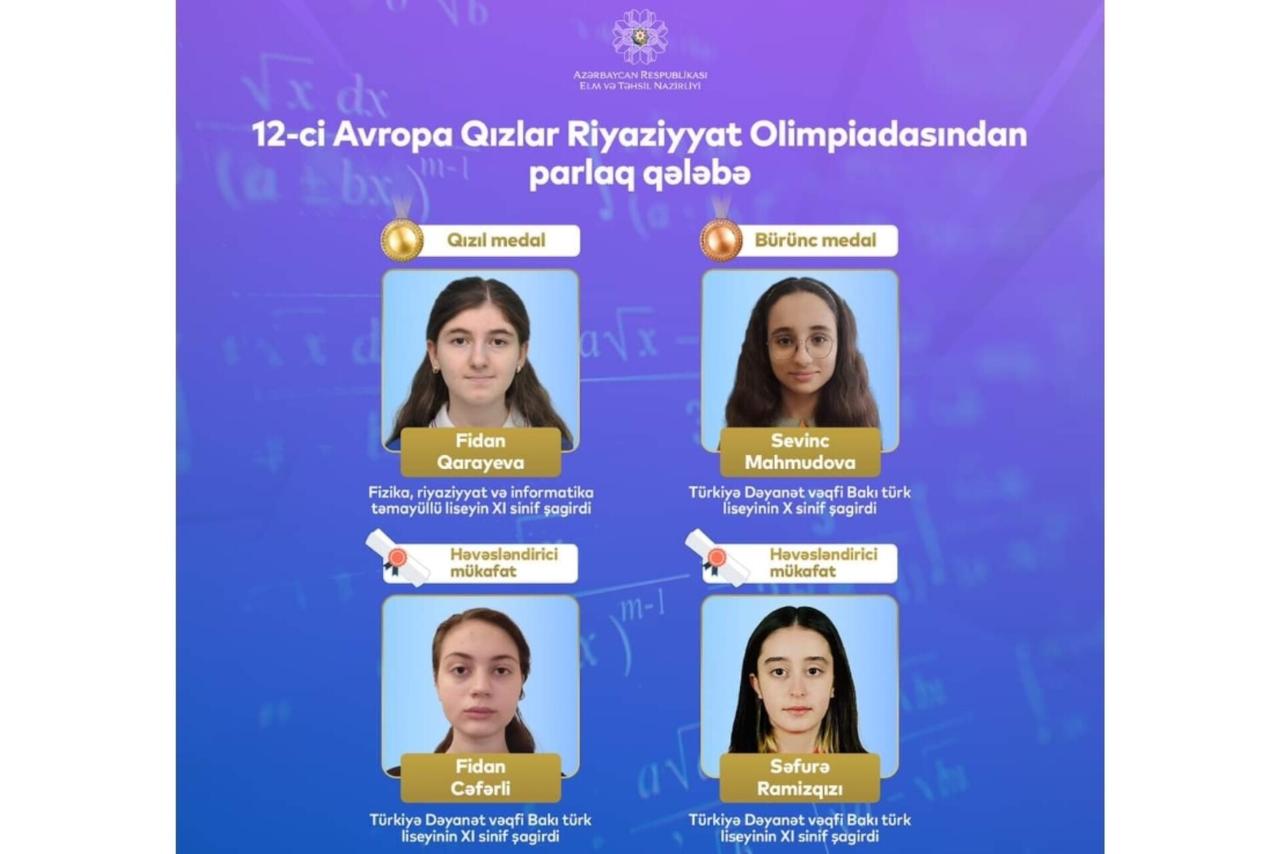 Millət vəkili olimpiada qalibi qızları təbrik etdi