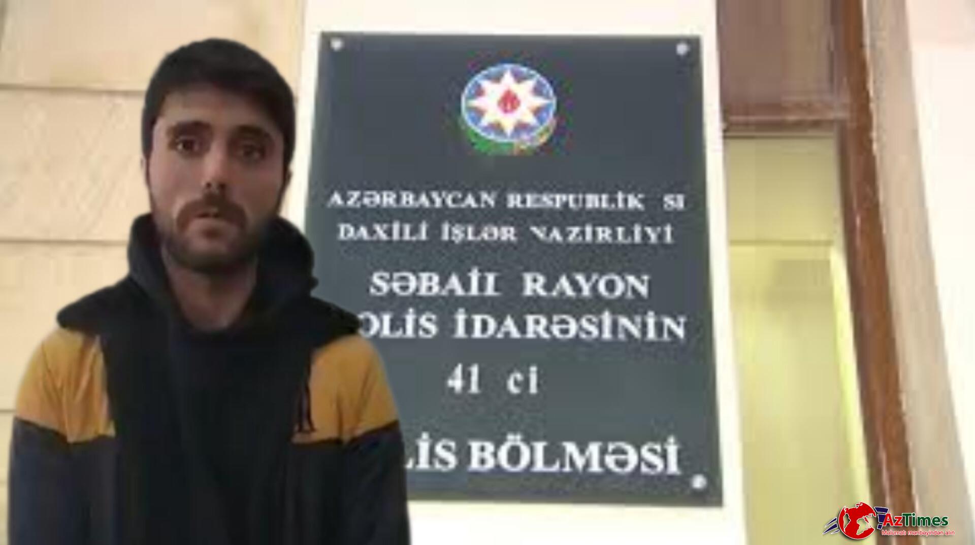 Qadını soyan gənc 41-ci Polis Bölməsinin əməkdaşları tərəfindən SAXLANILDI