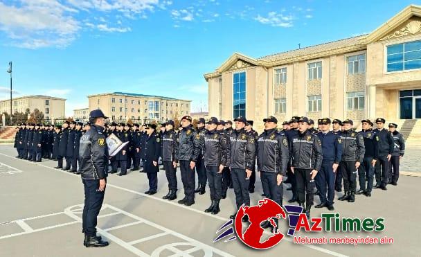 Naxçıvan Muxtar Respublikasının Daxili İşlər Nazirliyində gənc əməkdaşın polis andını qəbul etməsi ilə əlaqədar andiçmə mərasimi keçirilib