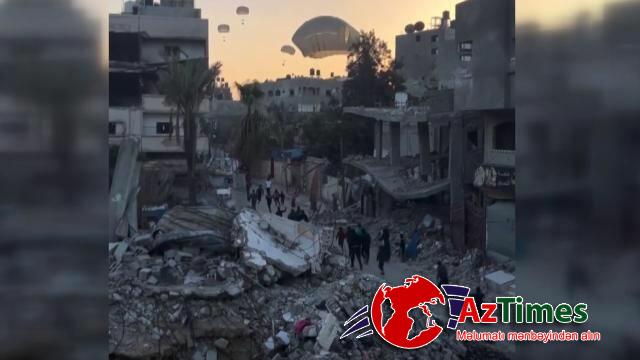 Qəzzaya havadan atılan humanitar yardım iki nəfərin ölümünə səbəb oldu – Yaralılar var