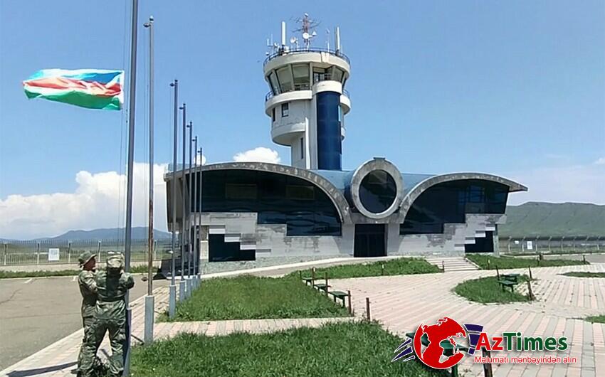 Xocalı aeroportunda Azərbaycan bayrağı qaldırıldı