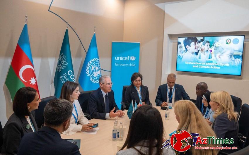 UNICEF: Azərbaycanın Uşaqlar, Gənclər və İqlim Fəaliyyəti Bəyannaməsini imzalamasını alqışlayırıq