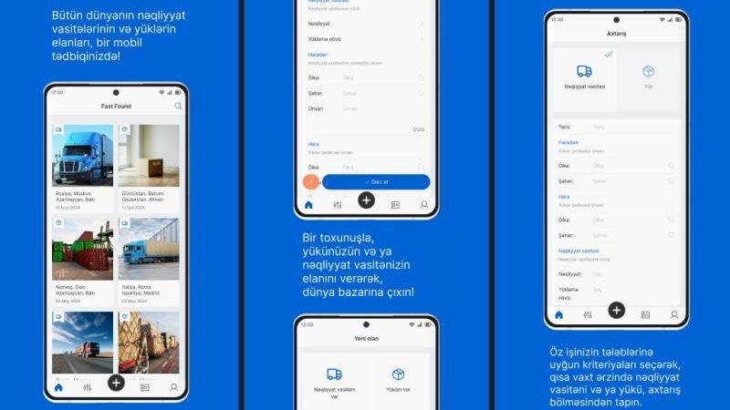 Nəqliyyat və yük tapmaq üçün inqilabi mobil tətbiq – Fast Found