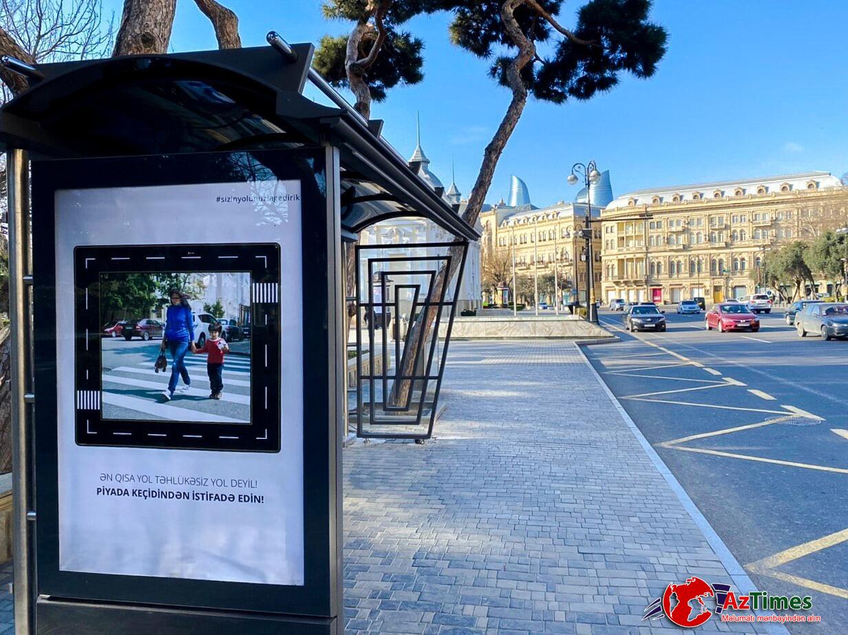 Dayanacaq pavilyonları quraşdırılaraq sərnişinlərin istifadəsinə verilir