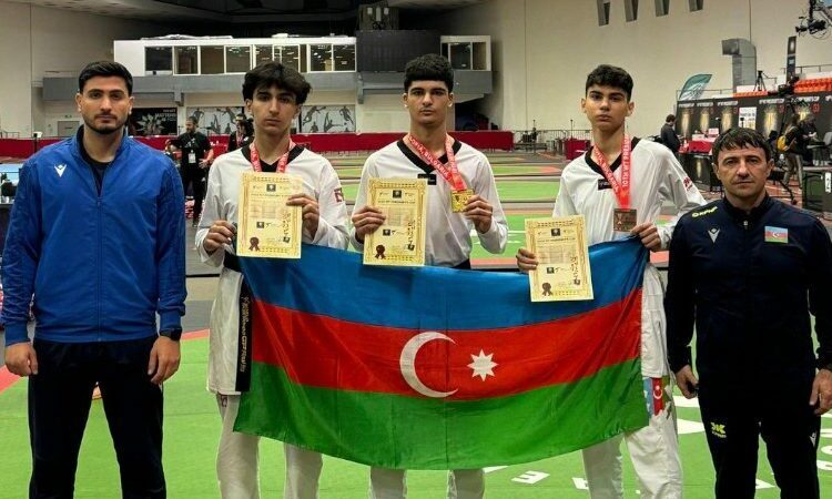 Azərbaycanın gənc taekvondoçuları 3 medal qazandılar