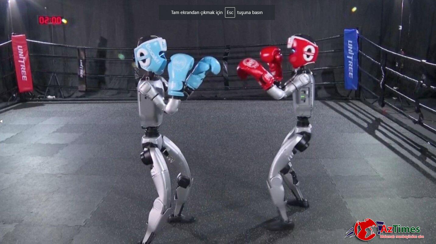 Çində insanabənzər robotların boks yarışı keçirildi