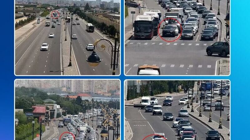 Bakıda üç avtomobil toqquşdu, bir saatdan çox sıxlıq yarandı