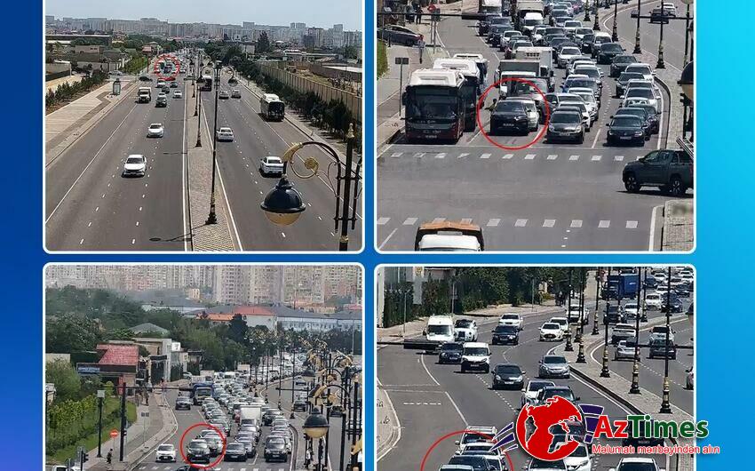 Bakıda üç avtomobil toqquşdu, bir saatdan çox sıxlıq yarandı