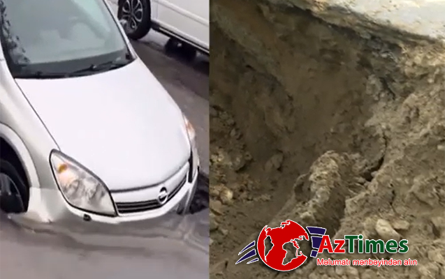 Bakıda bu yol 20 gündə ikinci dəfə çökdü
