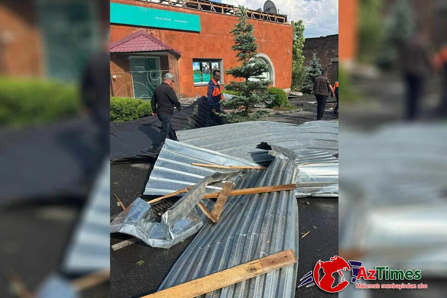 Güclü qasırğa Ermənistanda şəhəri ALT-ÜST ETDİ – Xəsarət alanlar var