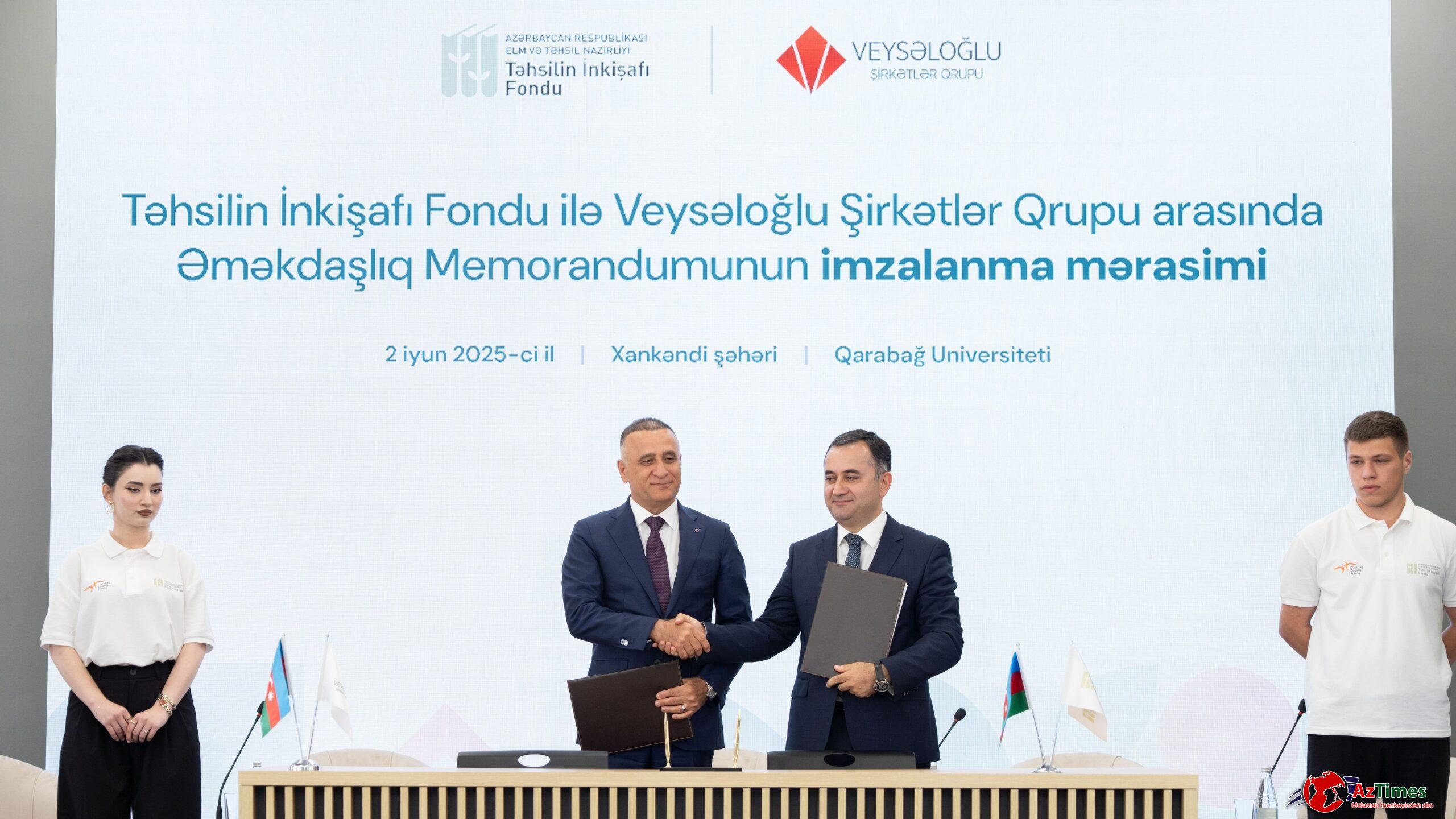 Veysəloğlu Şirkətlər Qrupundan Qarabağ Universitetinə təhsil dəstəyi – 50 tələbəyə təqaüd ayrıldı